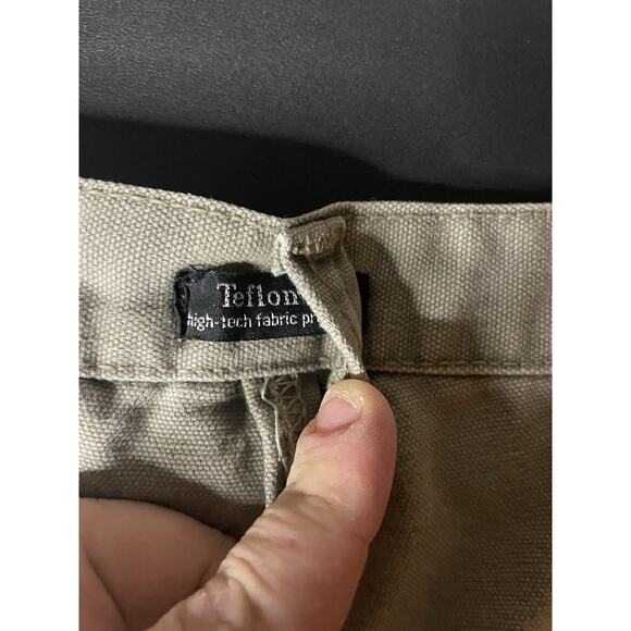 VTG Big Men’s Jeep Teflon HT Carpenter Jeans Khaki 52x32 - Picture 8 of 8